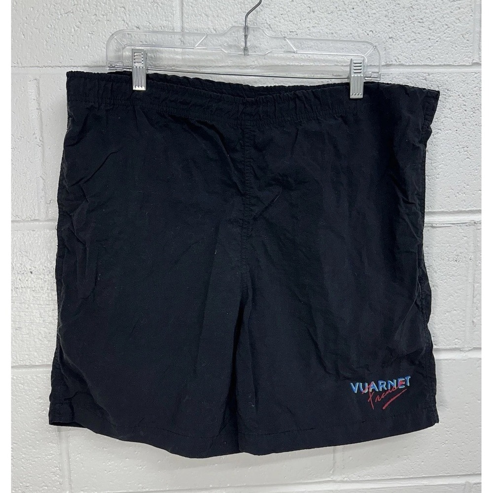 VTG Vuarnet France Black Nylon Shorts‎ / Men's Size Large